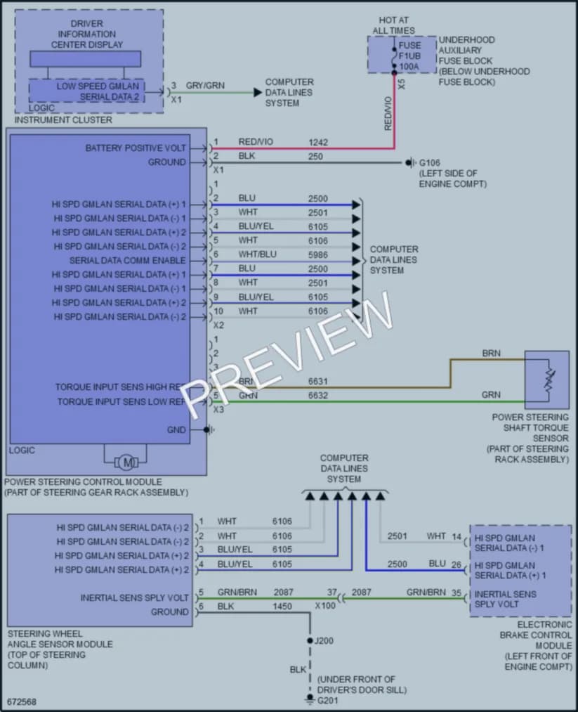 2019 Chevrolet CorvetteZ06 Electronic Power Steering wiring diagram preview
