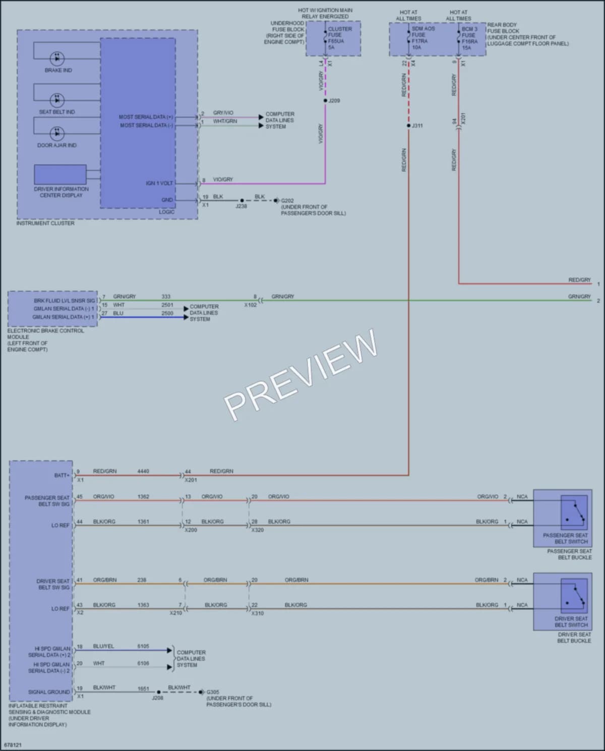 2019 Chevrolet CorvetteZ06 Warning Systems wiring diagram preview