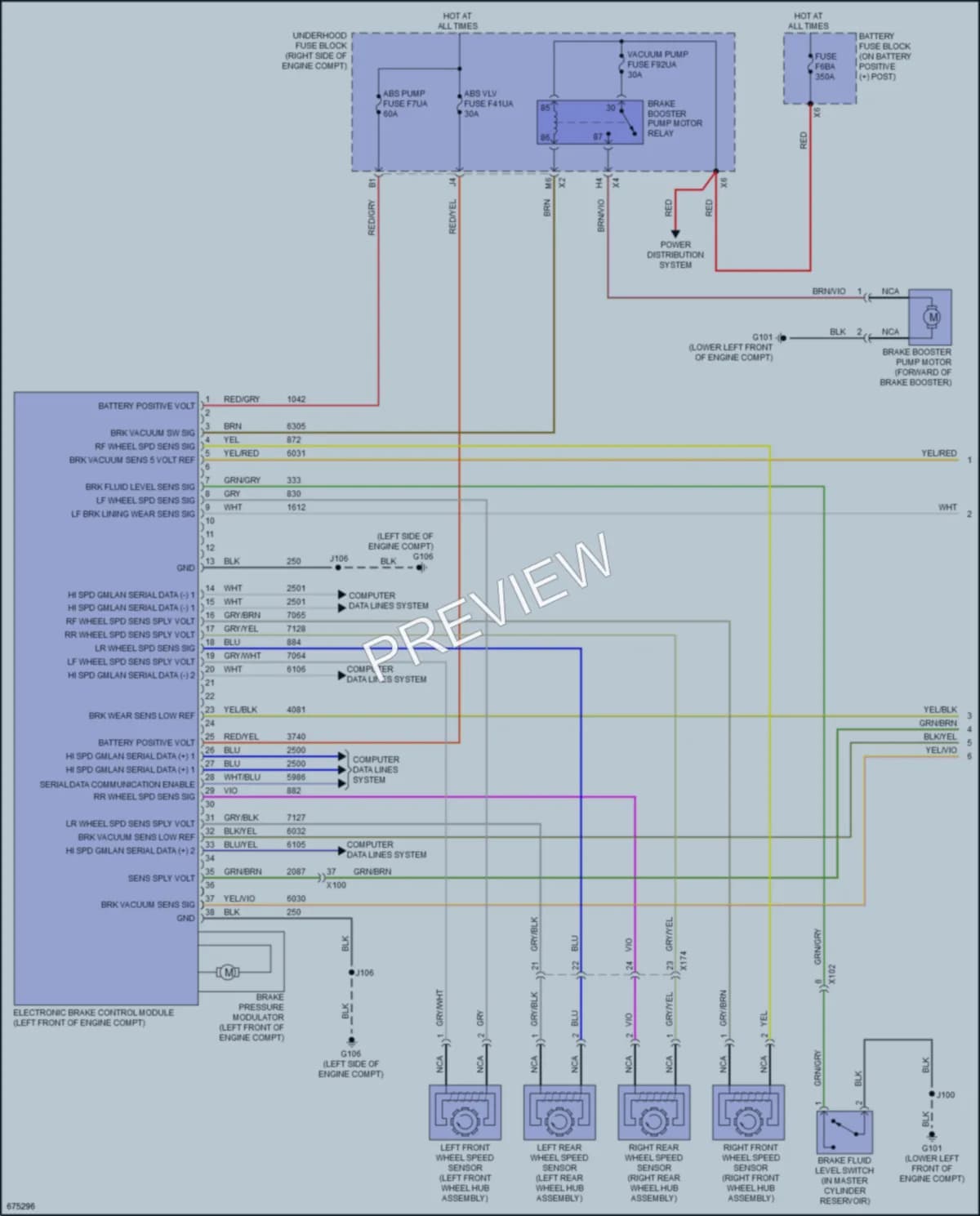 2019 Chevrolet CorvetteZR1 Anti Lock Brakes wiring diagram preview