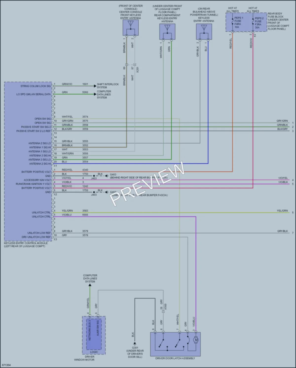 2019 Chevrolet CorvetteZR1 Power Door Locks wiring diagram preview