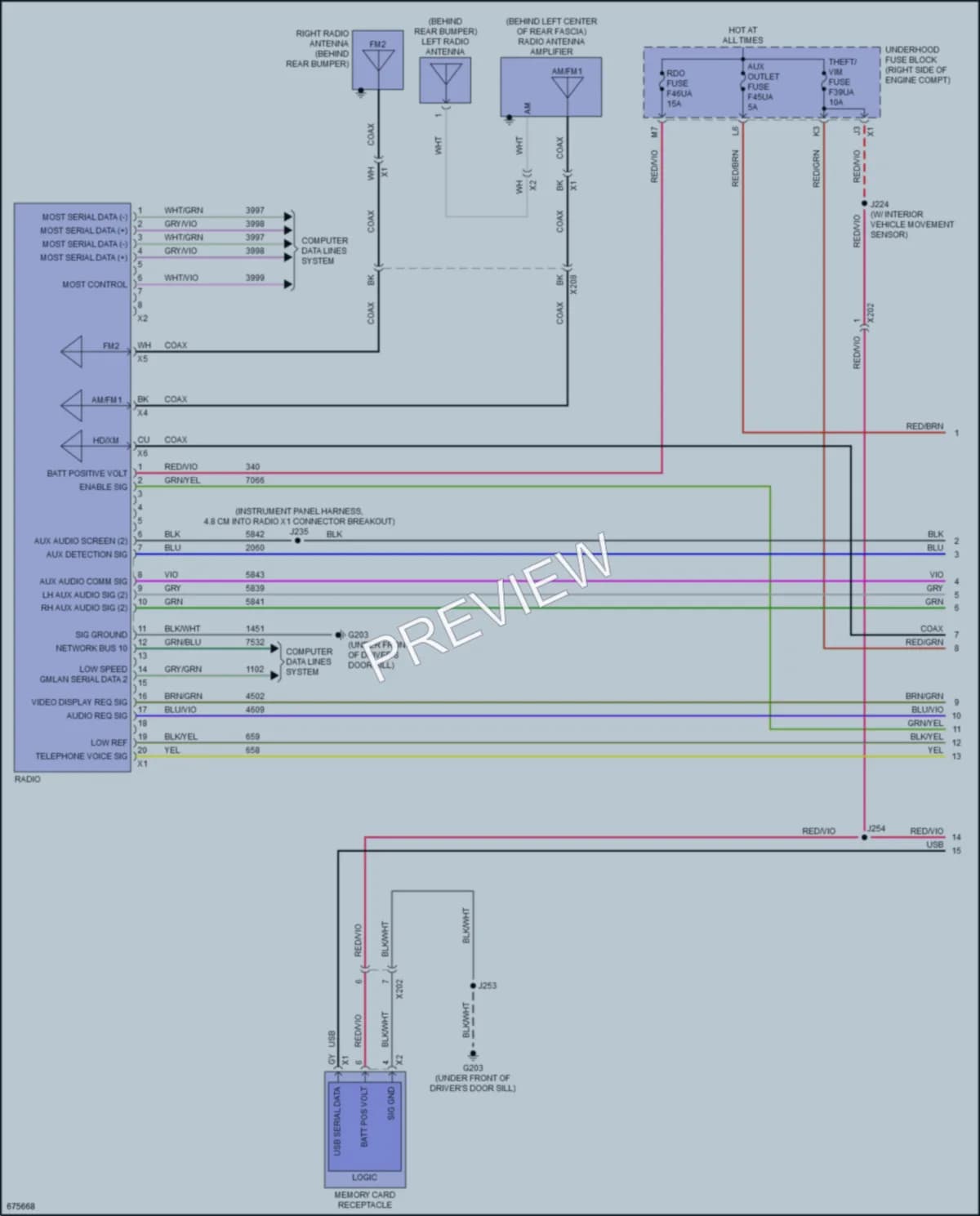 2019 Chevrolet CorvetteZR1 Radio wiring diagram preview