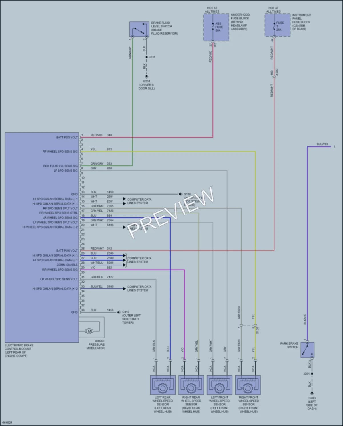 2019 Chevrolet Cruze Anti Lock Brakes wiring diagram preview