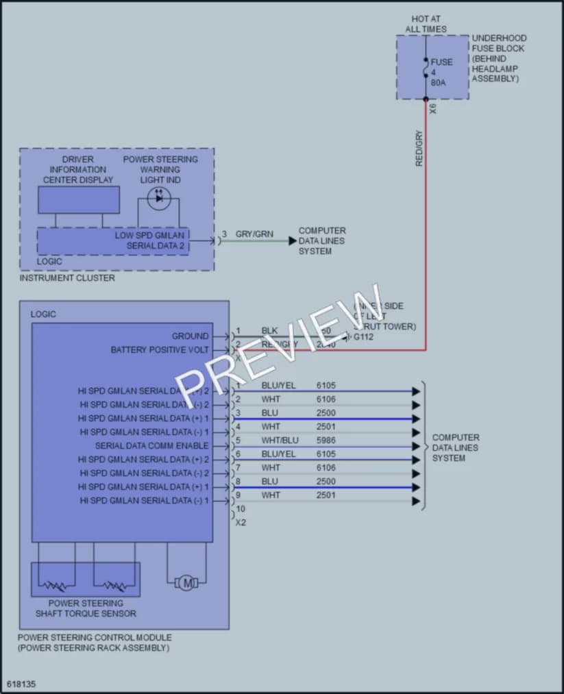 2019 Chevrolet Cruze Electronic Power Steering wiring diagram preview