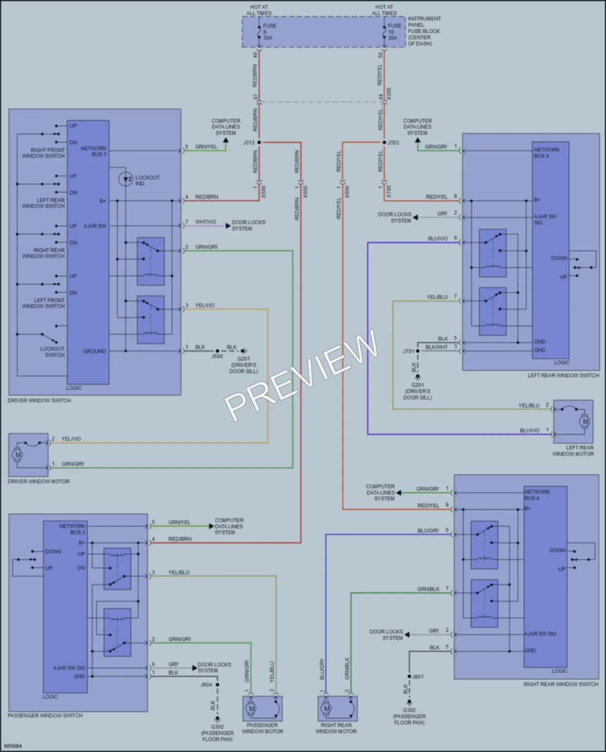 2019 Chevrolet Cruze Power Windows wiring diagram preview