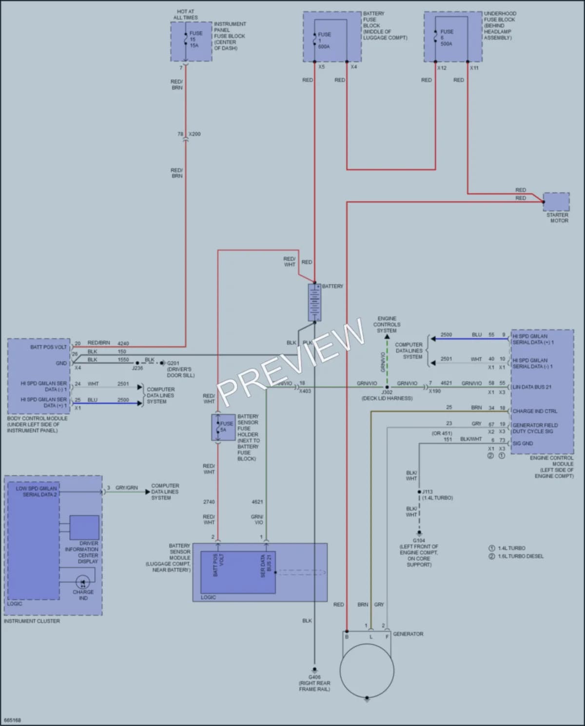 2019 Chevrolet Cruze Starting Charging wiring diagram preview