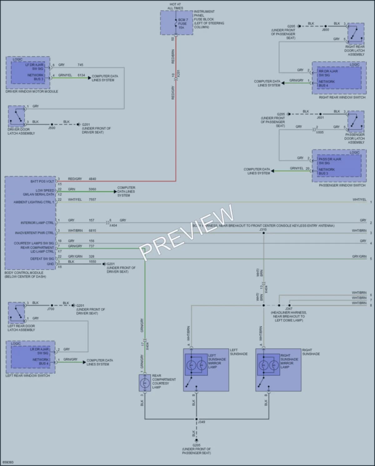 2019 Chevrolet Equinox Interior Lights wiring diagram preview