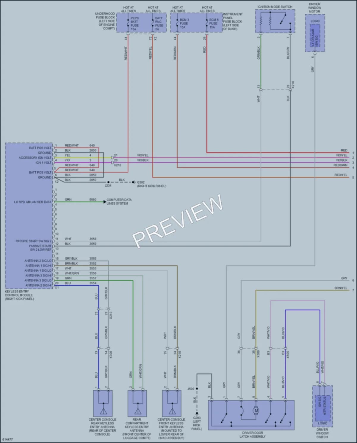 2019 Chevrolet Impala Power Door Locks wiring diagram preview