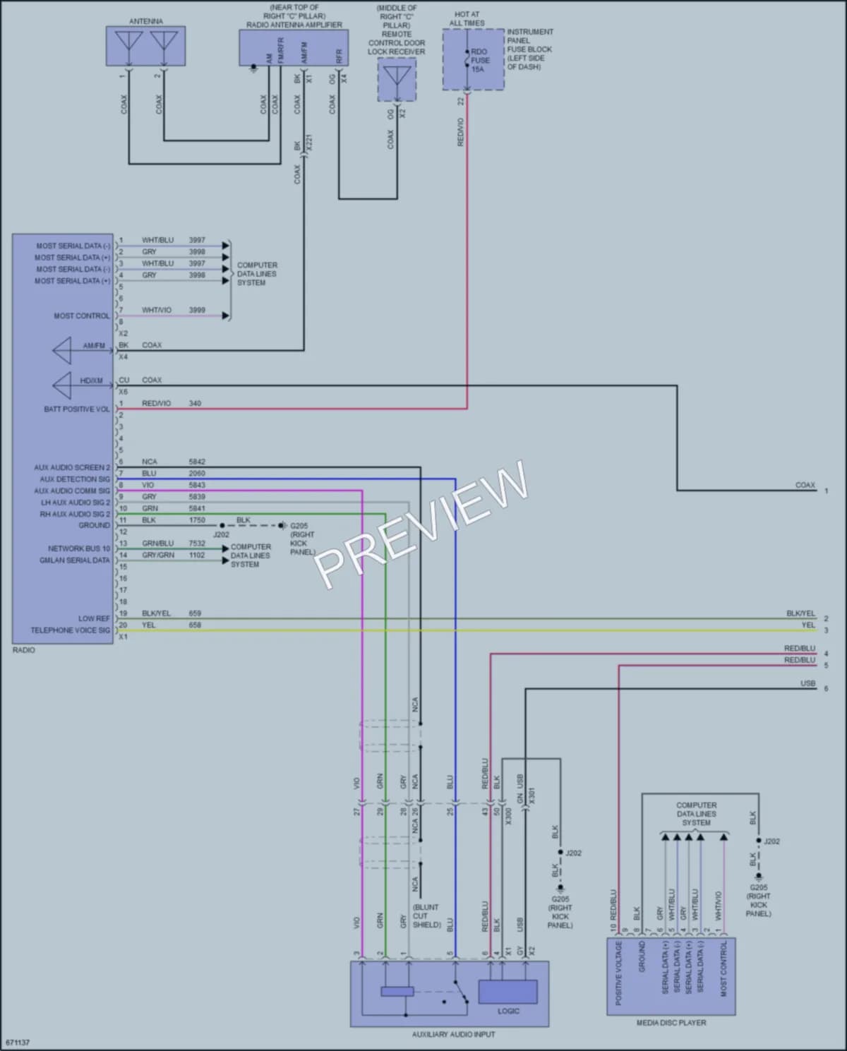 2019 Chevrolet Impala Radio wiring diagram preview