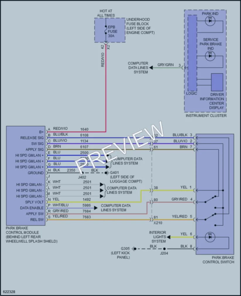 2019 Chevrolet Impala Shift Interlock wiring diagram preview