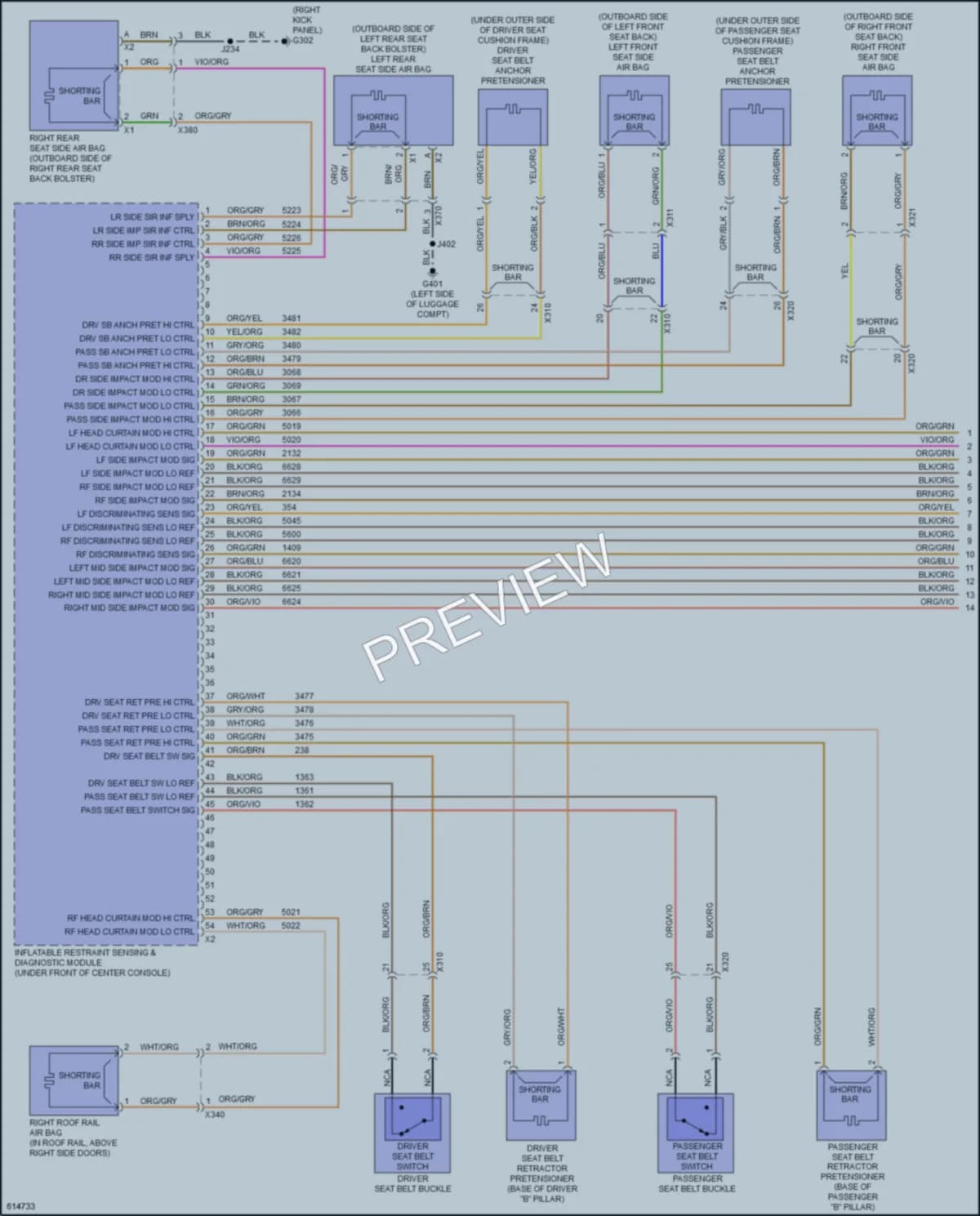 2019 Chevrolet Impala Supplemental Restraints wiring diagram preview
