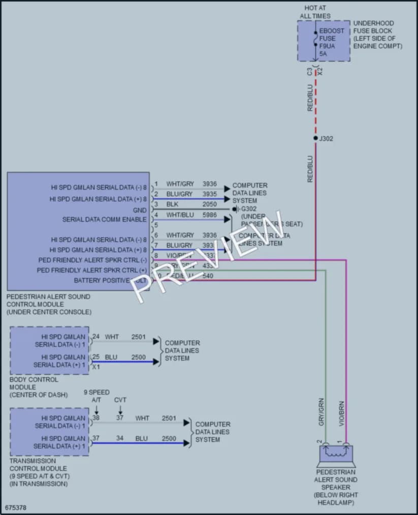 2019 Chevrolet MalibuHybrid Active Bodyworks wiring diagram preview
