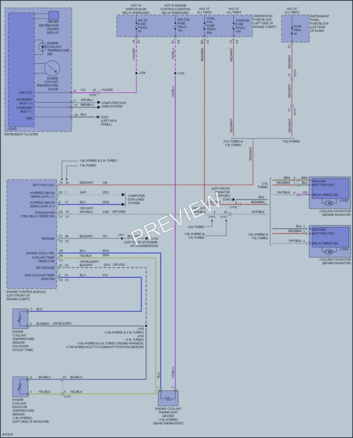 2019 Chevrolet MalibuHybrid Cooling Fan wiring diagram preview