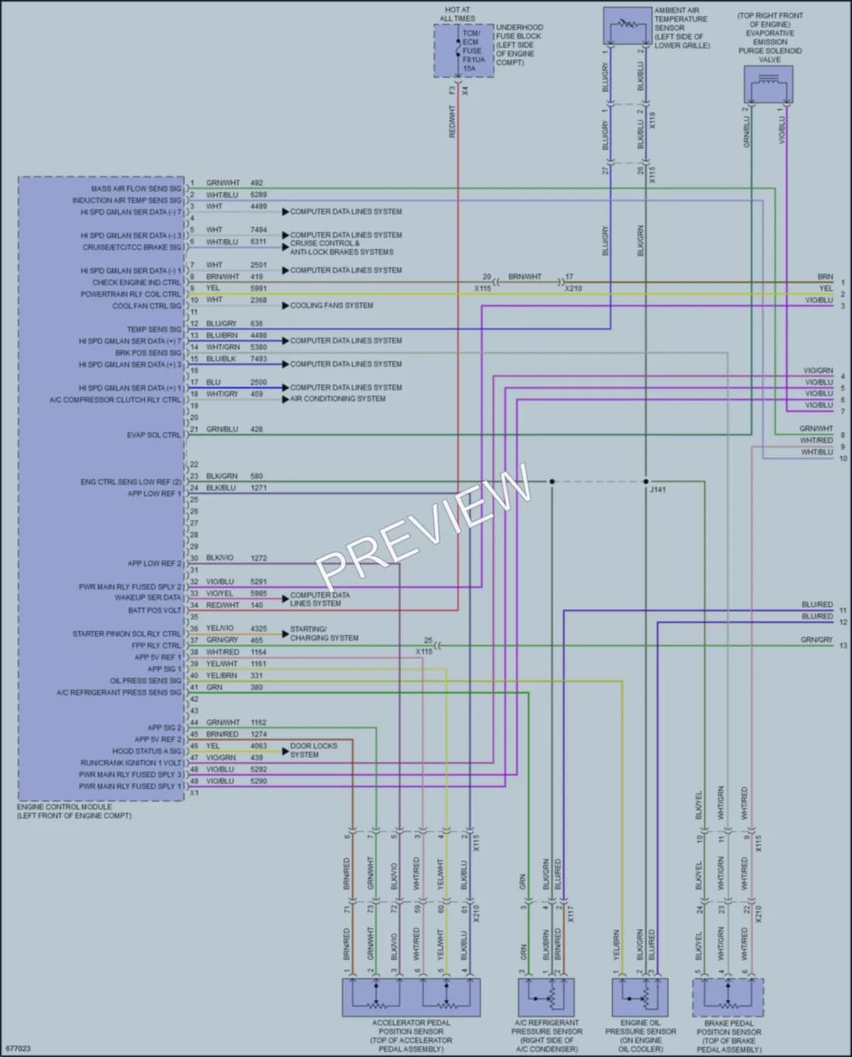 2019 Chevrolet MalibuHybrid Engine Performance wiring diagram preview