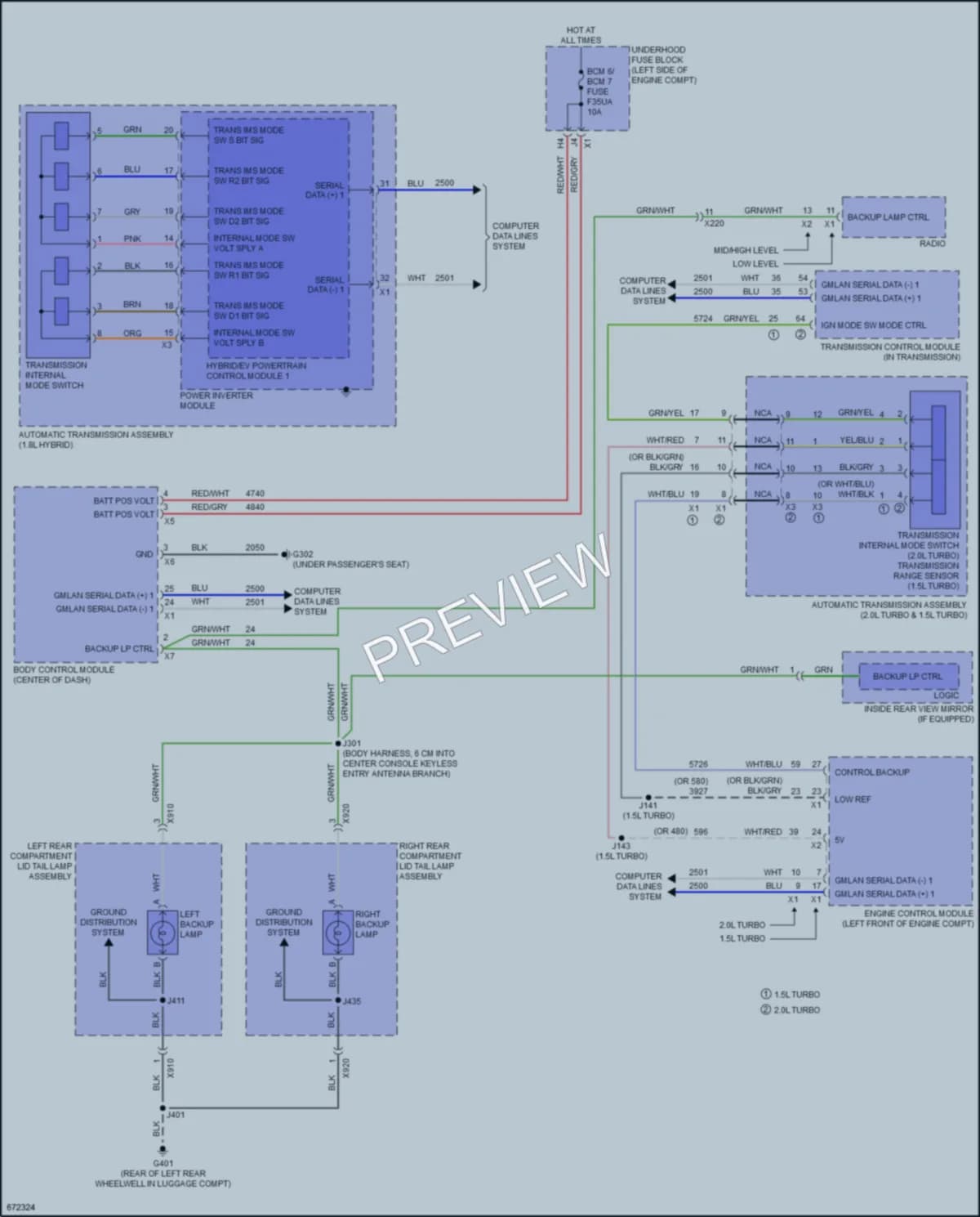 2019 Chevrolet MalibuHybrid Exterior Lights wiring diagram preview