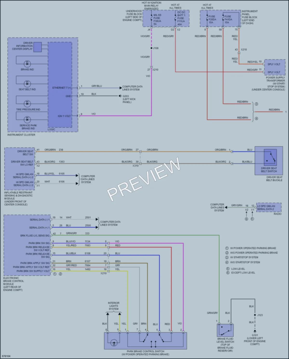 2019 Chevrolet MalibuHybrid Warning Systems wiring diagram preview