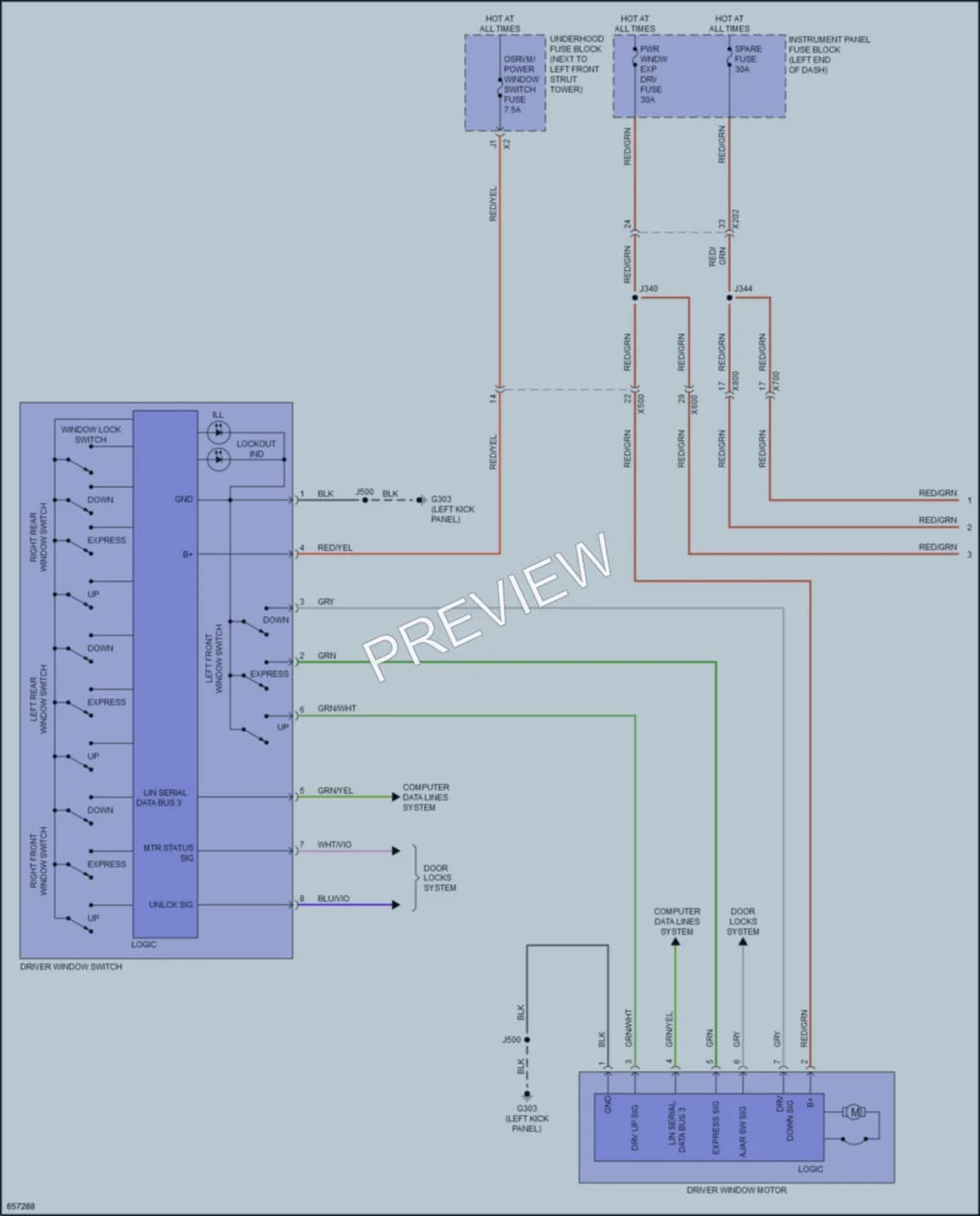2019 Chevrolet Sonic Power Windows wiring diagram preview