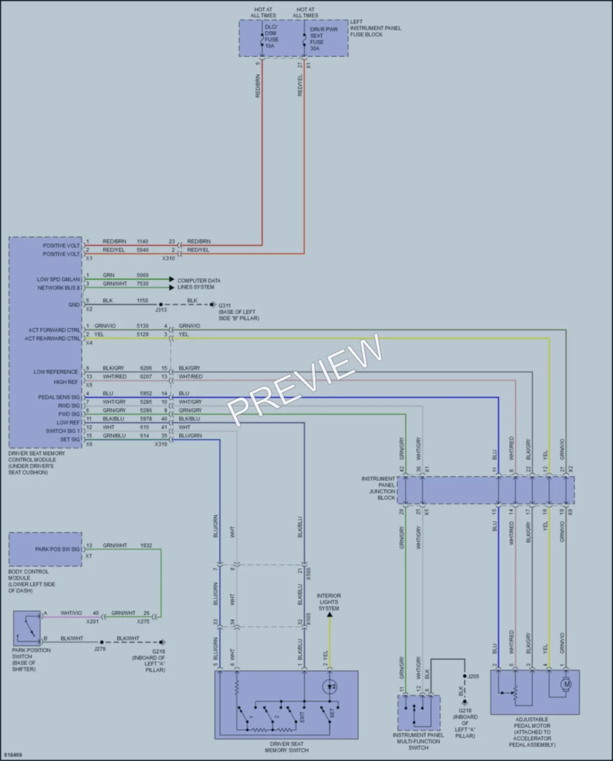2019 Chevrolet SuburbanHD Memory Systems wiring diagram preview