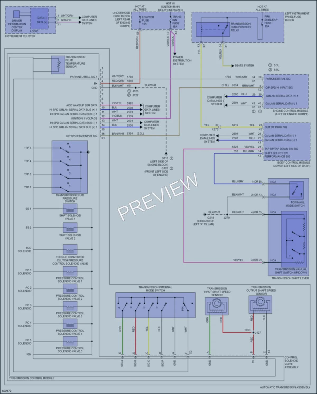 2019 Chevrolet SuburbanHD Transmission wiring diagram preview