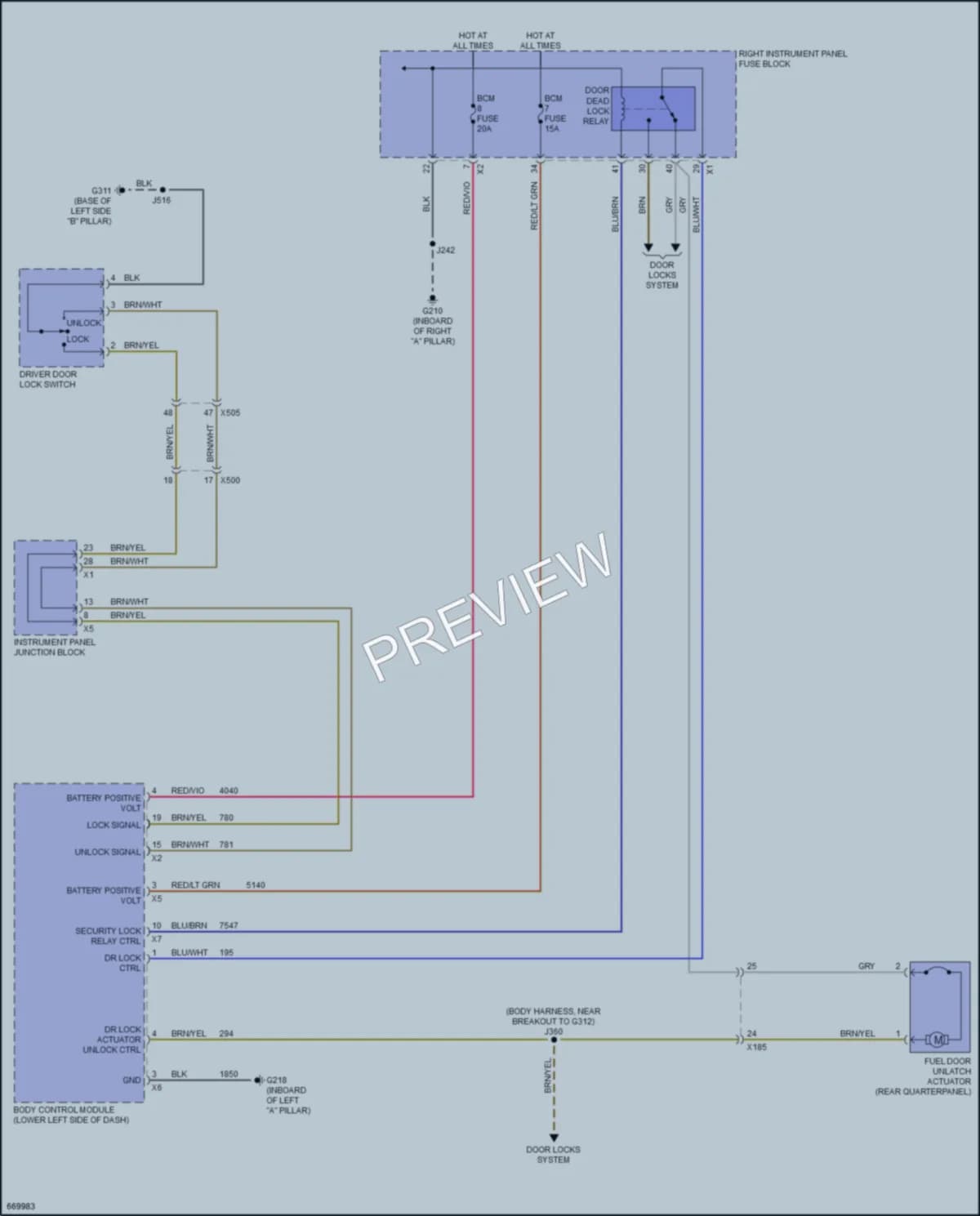 2019 Chevrolet SuburbanHD Trunk Tailgate Fuel Door wiring diagram preview