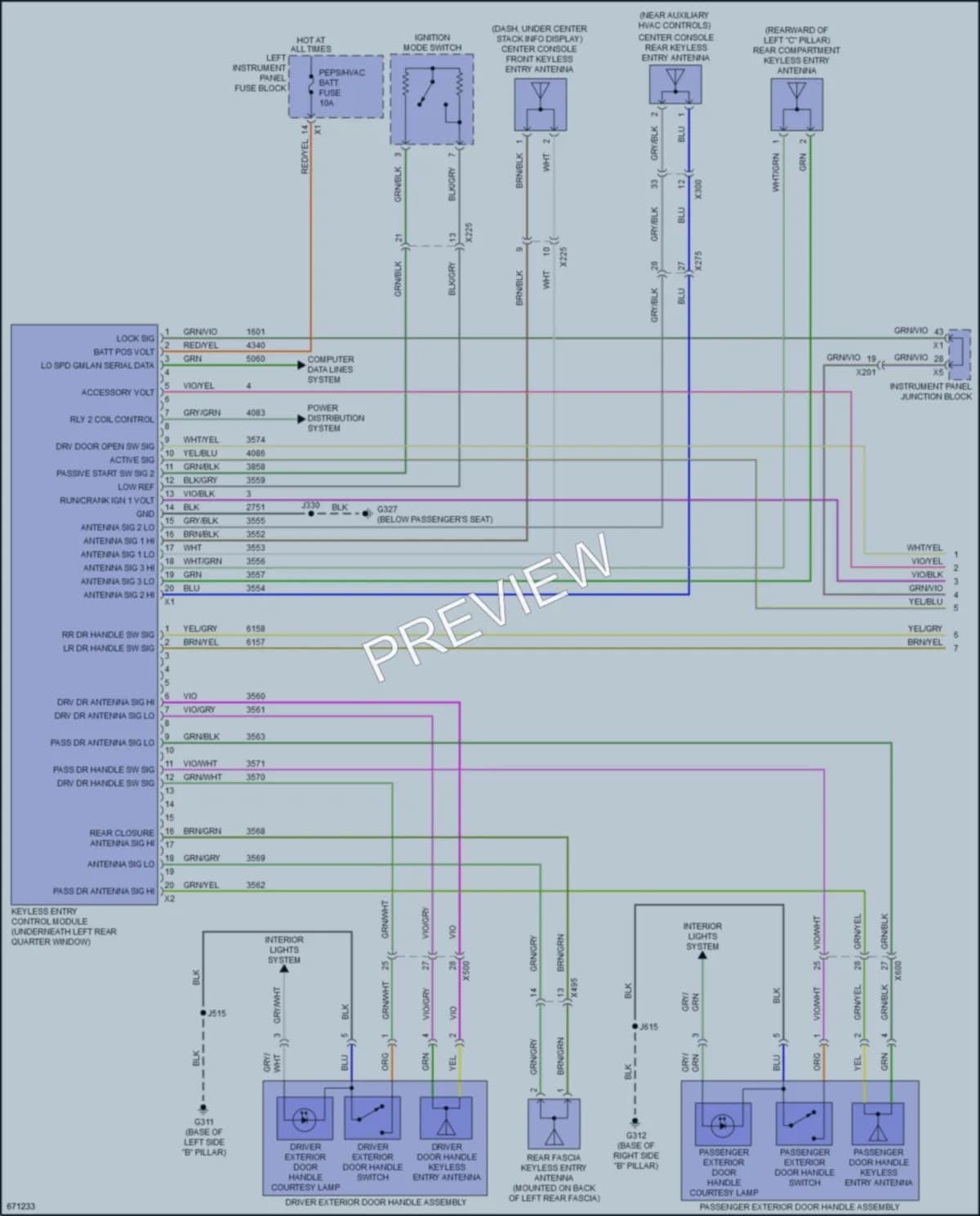 2019 Chevrolet Tahoe Power Door Locks wiring diagram preview