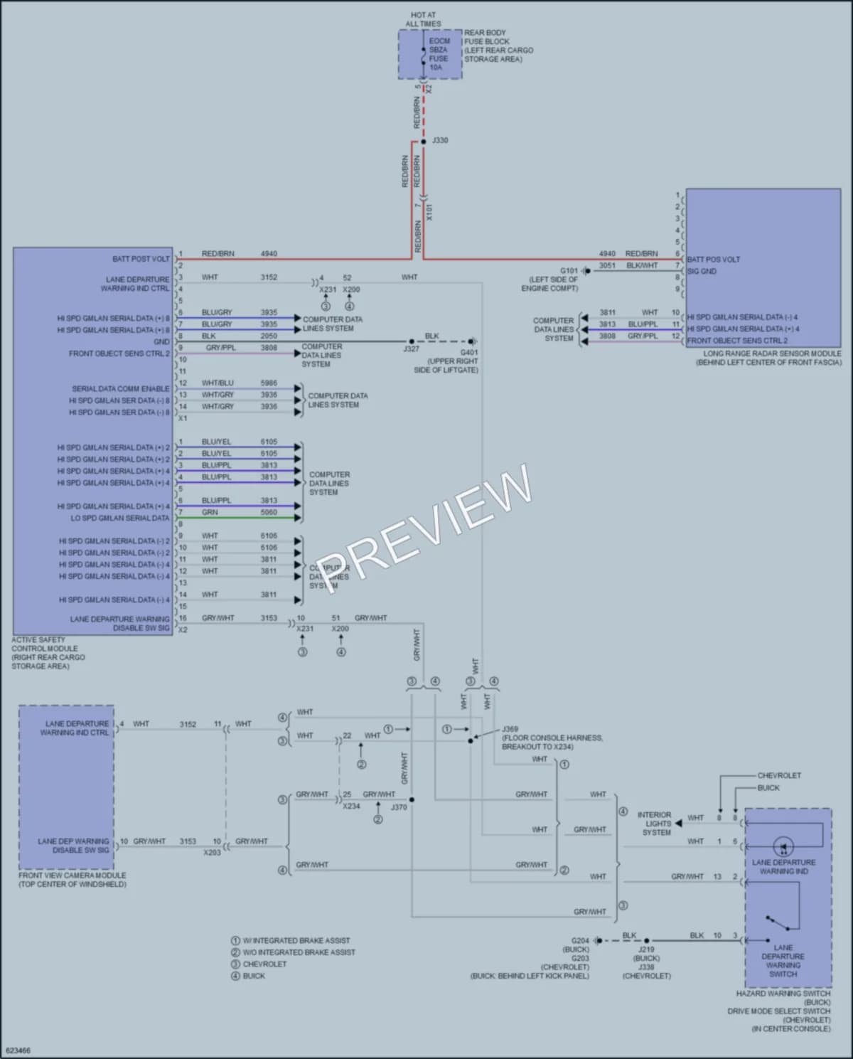 2019 Chevrolet Traverse Instrument Cluster wiring diagram preview
