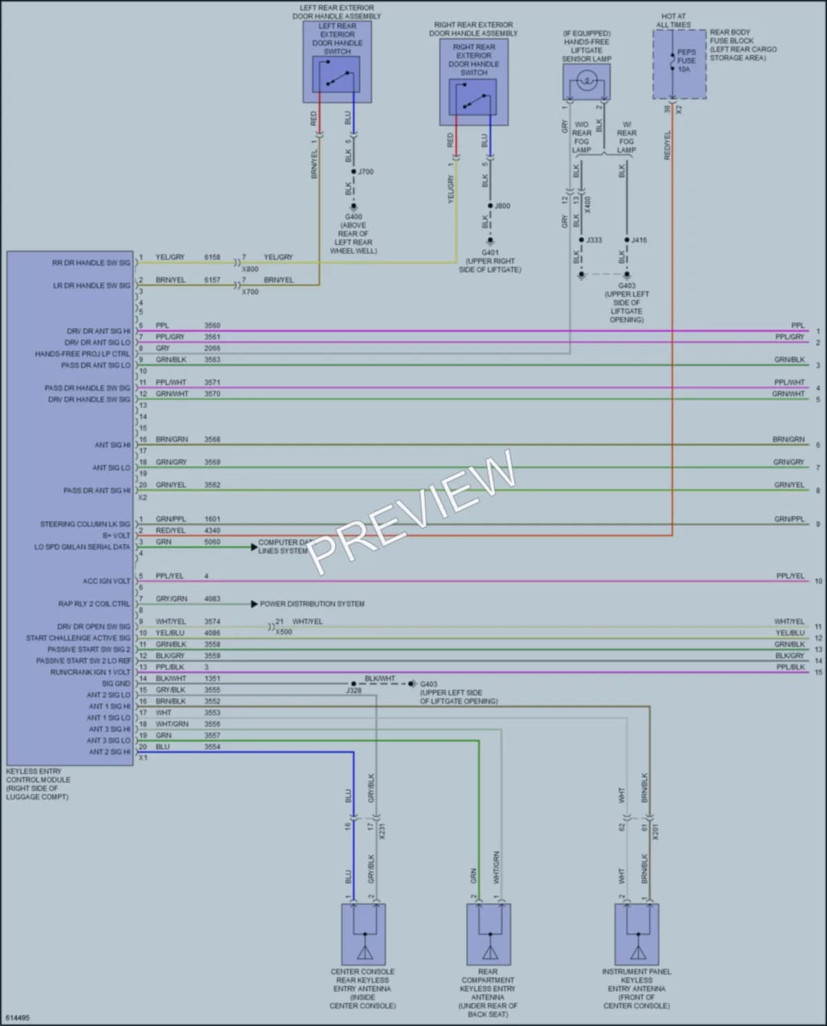 2019 Chevrolet Traverse Power Door Locks wiring diagram preview