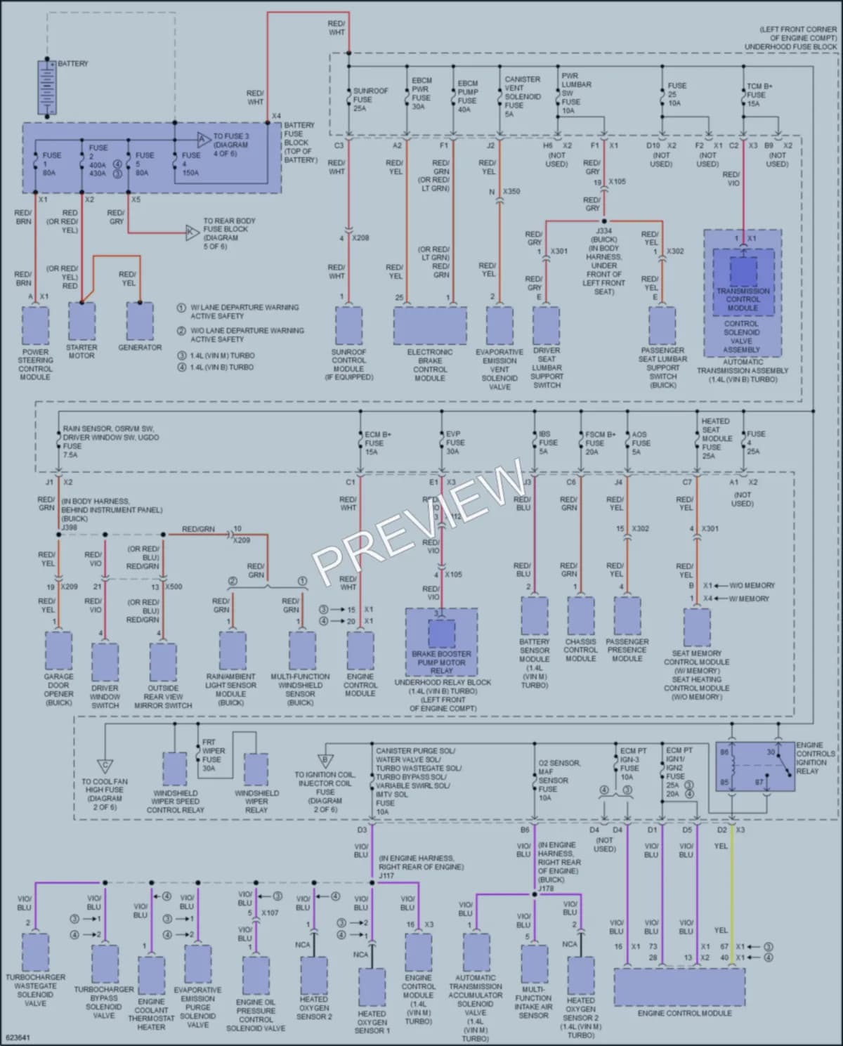 2019 Chevrolet Trax Power Distribution wiring diagram preview