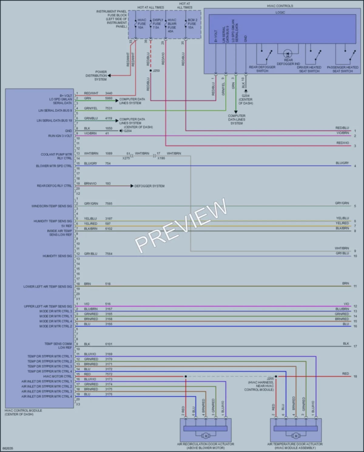 2019 Chevrolet Volt Air Conditioning wiring diagram preview
