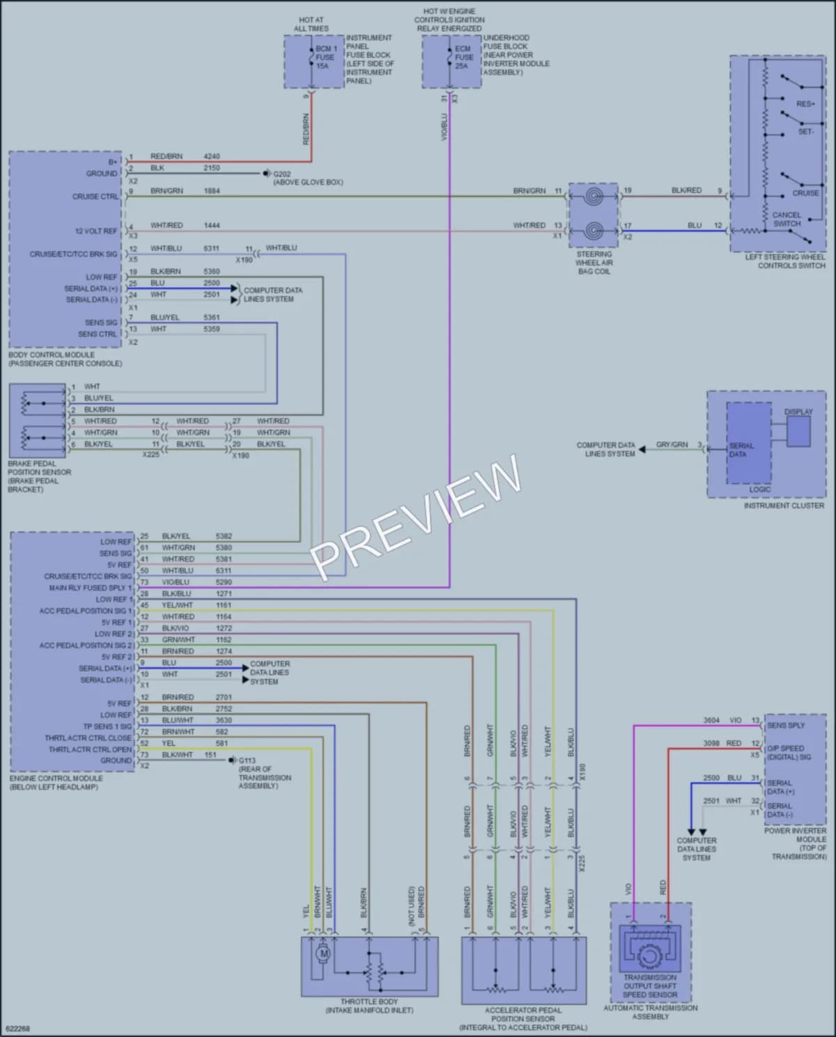 2019 Chevrolet Volt Cruise Control wiring diagram preview