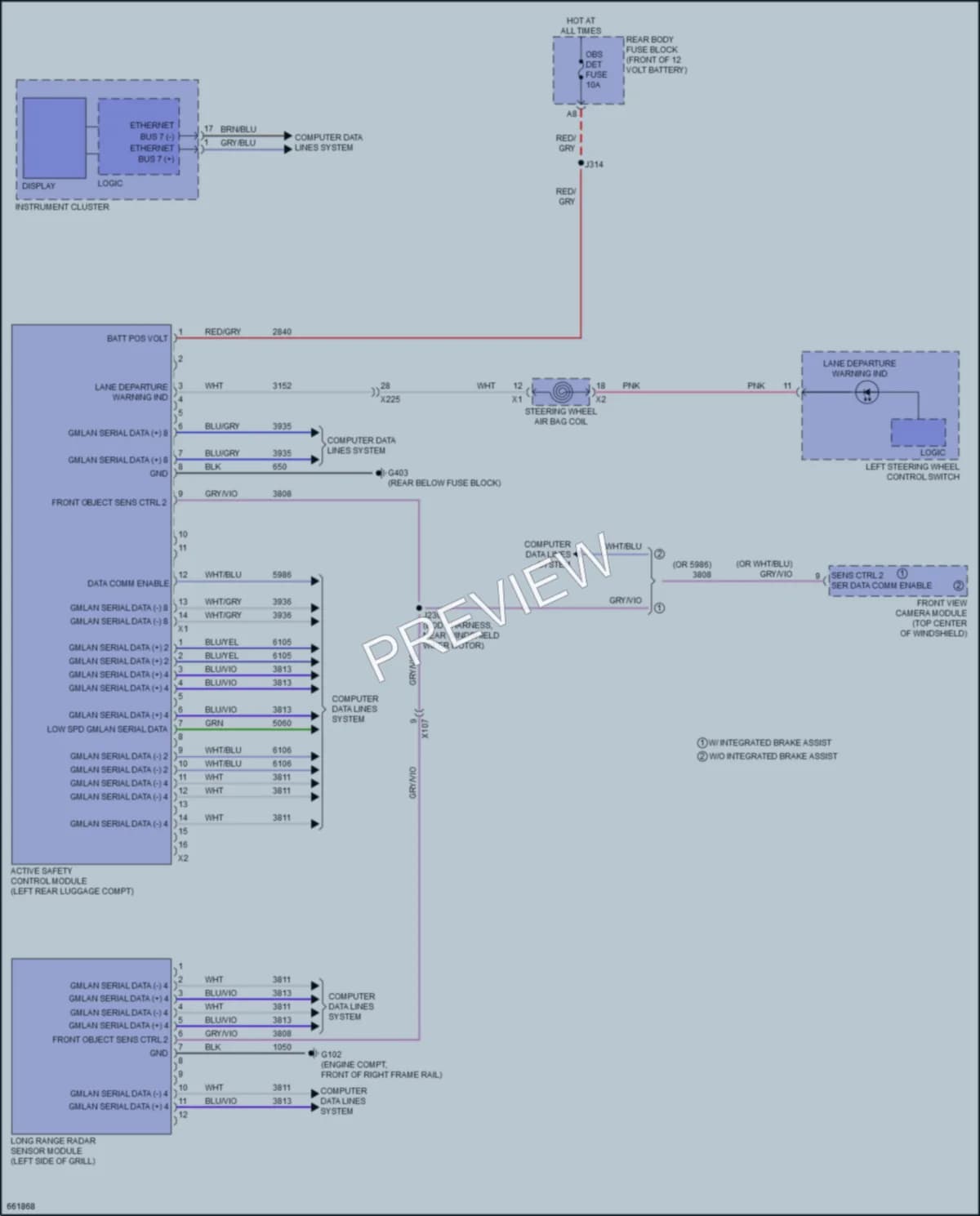 2019 Chevrolet Volt Instrument Cluster wiring diagram preview