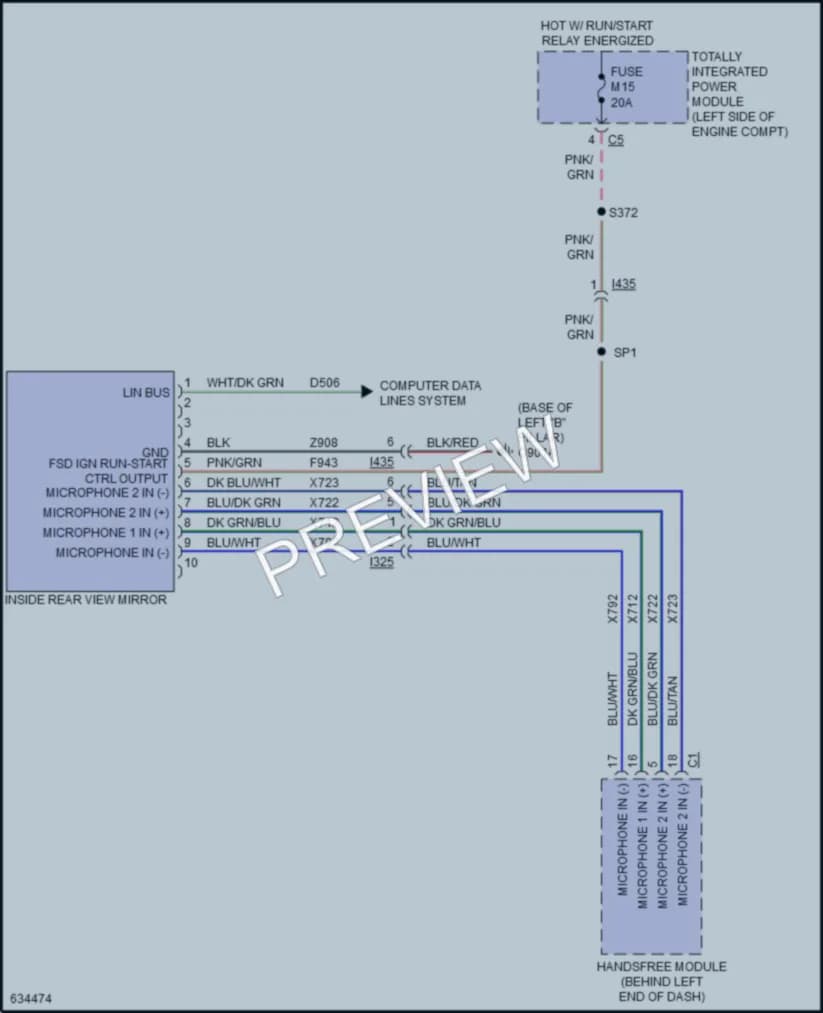 2019 Dodge GrandCaravan Power Mirrors wiring diagram preview