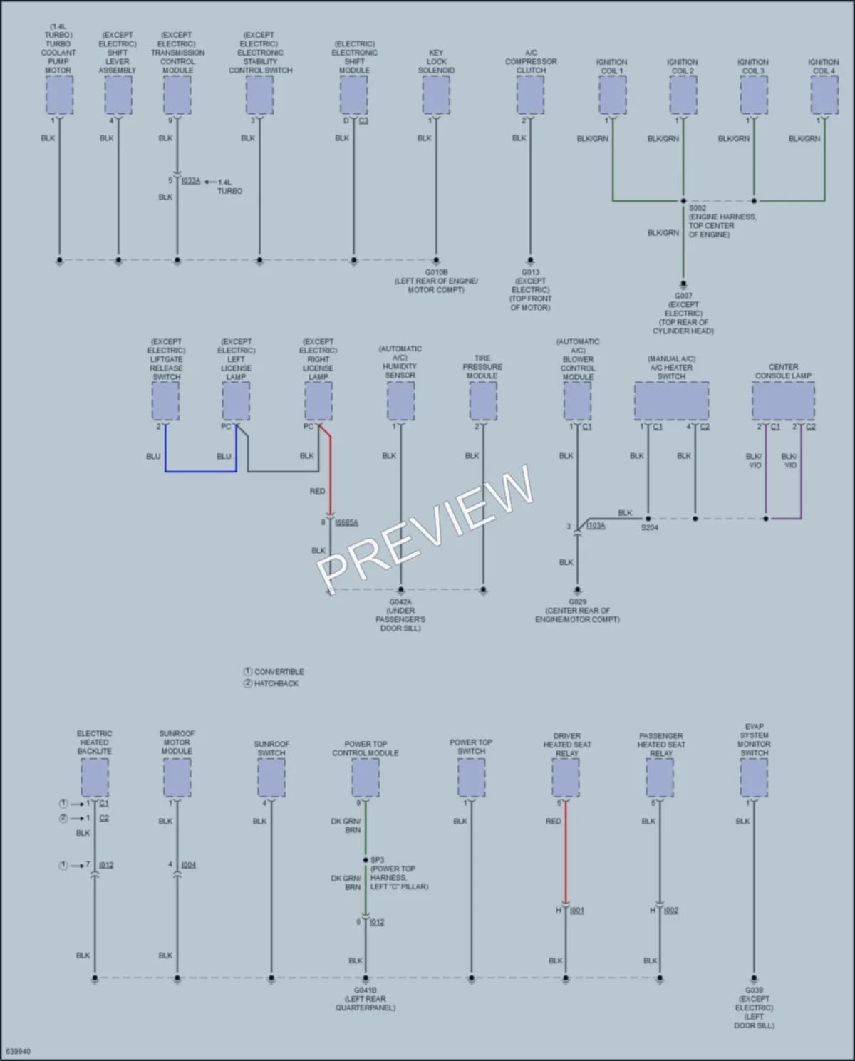 2019 Fiat 500C Ground Distribution wiring diagram preview