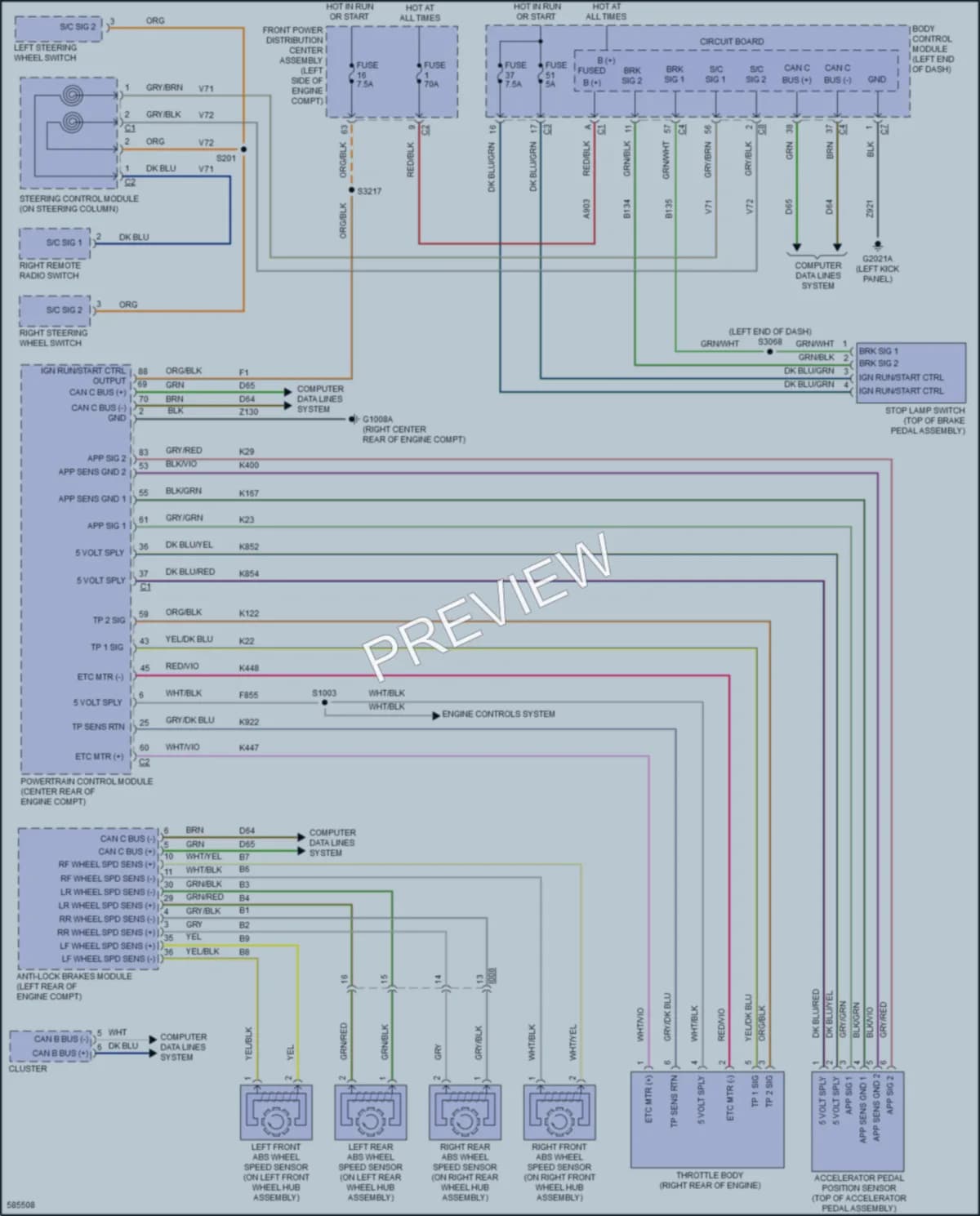 2019 Fiat 500L Cruise Control wiring diagram preview