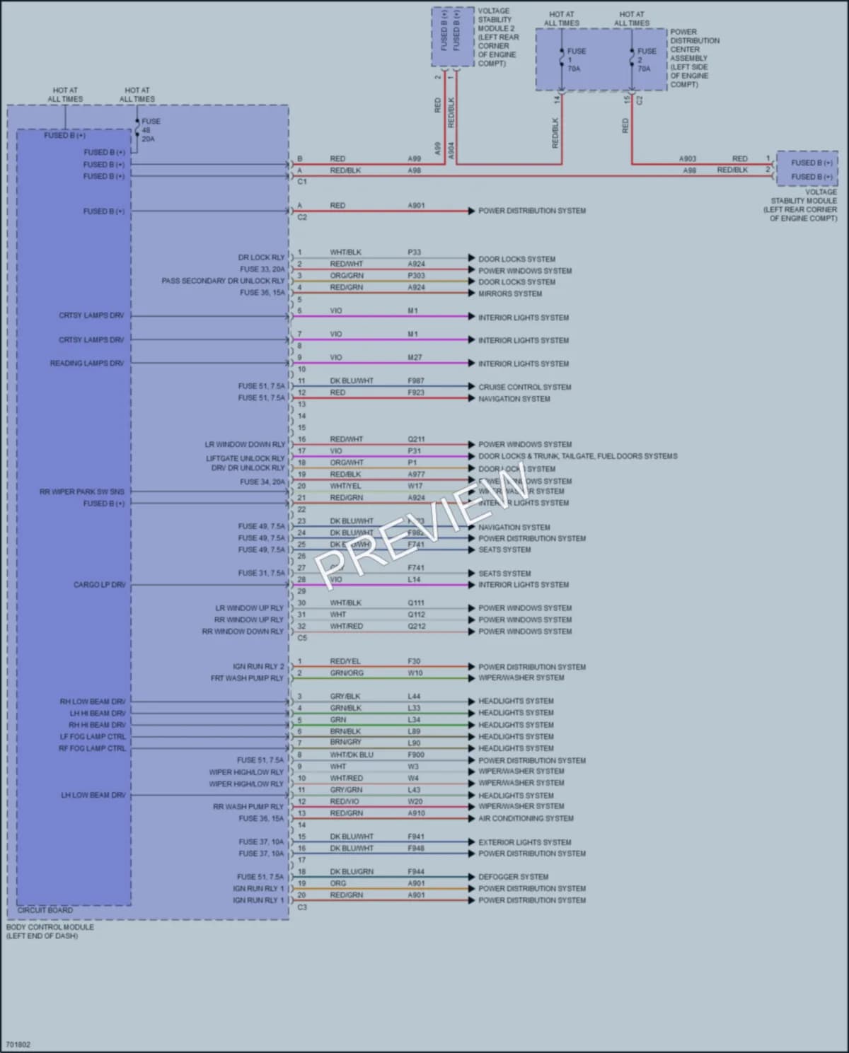 2019 Fiat 500X Body Control Modules wiring diagram preview