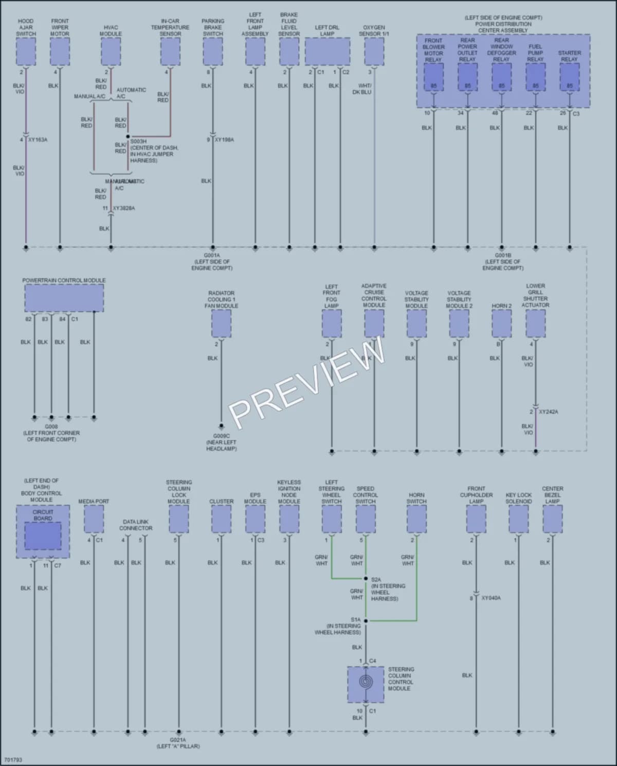 2019 Fiat 500X Ground Distribution wiring diagram preview
