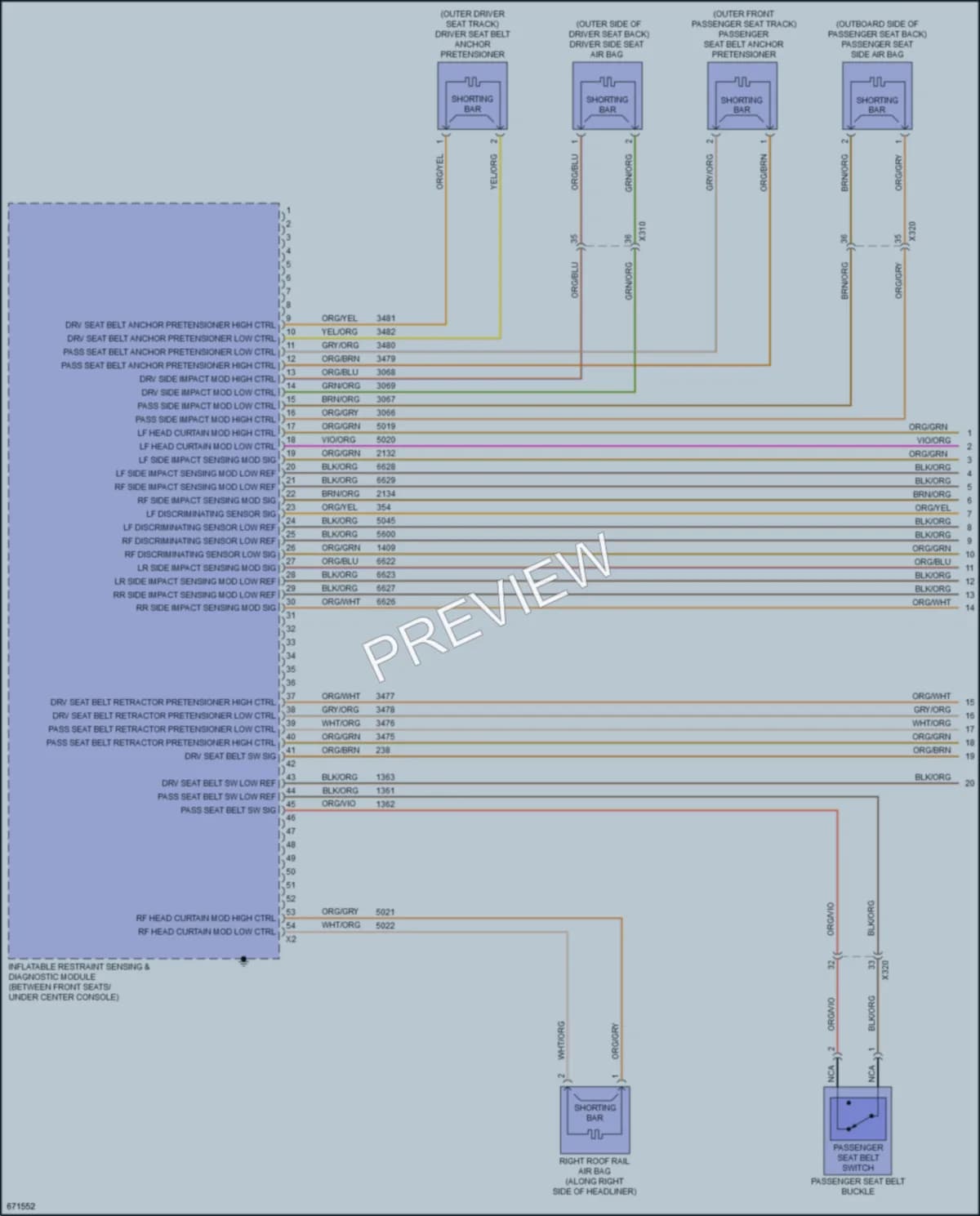 2019 GMC 1500Sierra Supplemental Restraints wiring diagram preview
