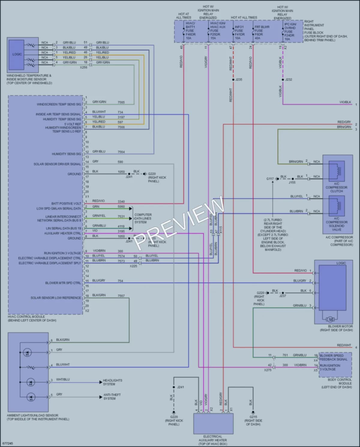 2019 GMC 1500SierraDenali Air Conditioning wiring diagram preview