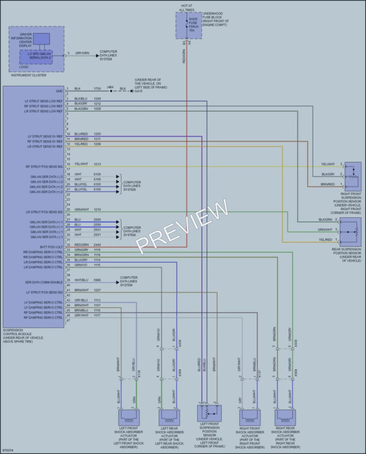 2019 GMC 1500SierraDenali Electronic Suspension wiring diagram preview