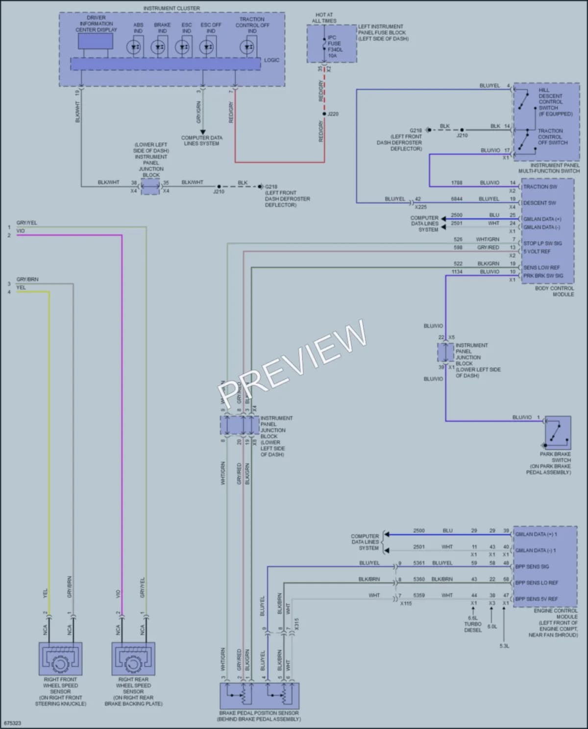 2019 GMC 1500SierraLimited Anti Lock Brakes wiring diagram preview