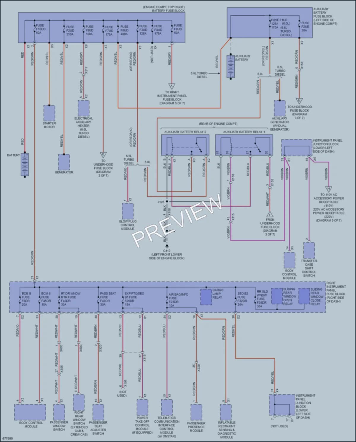 2019 GMC 2500HDSierra Power Distribution wiring diagram preview