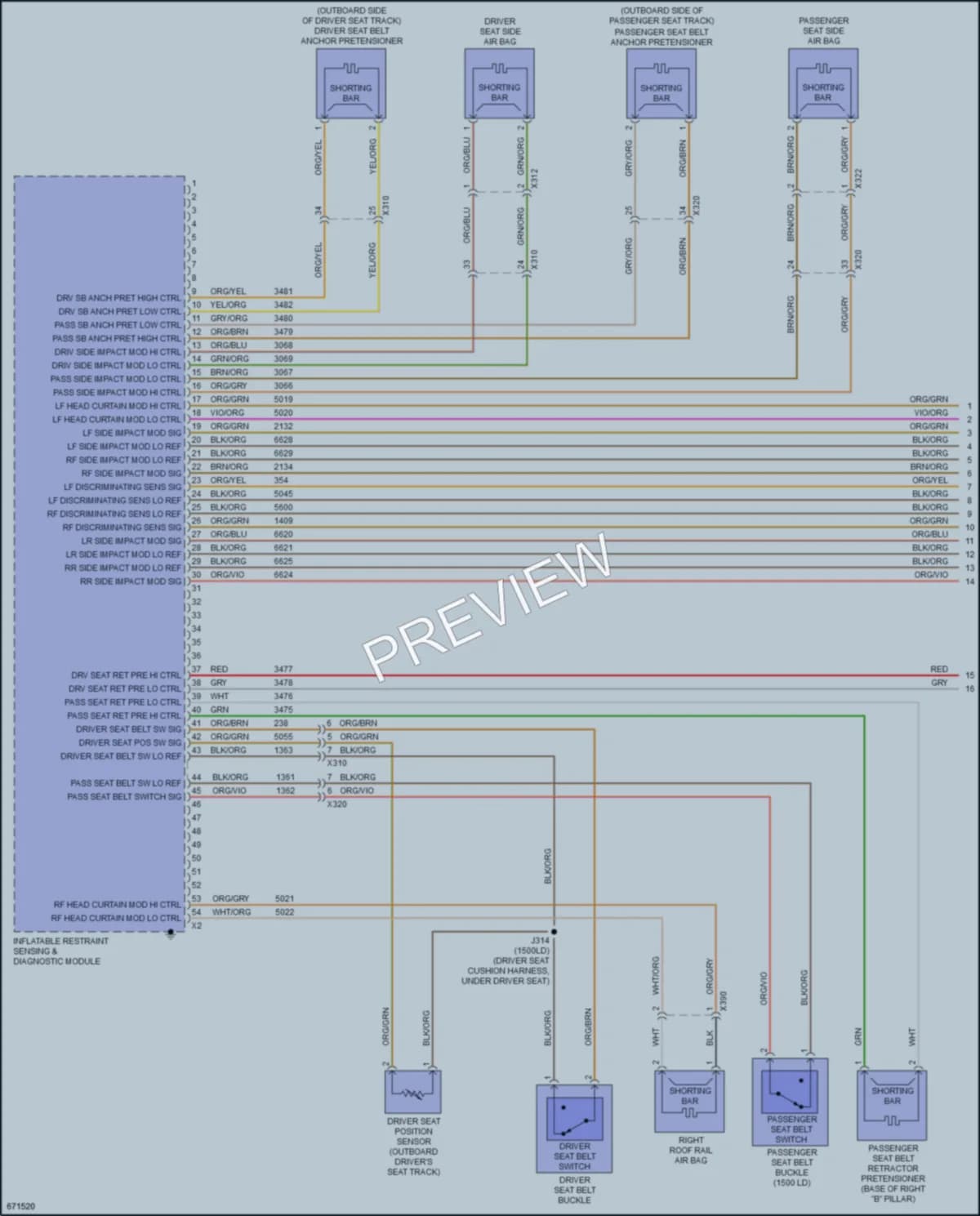 2019 GMC 2500HDSierra Supplemental Restraints wiring diagram preview