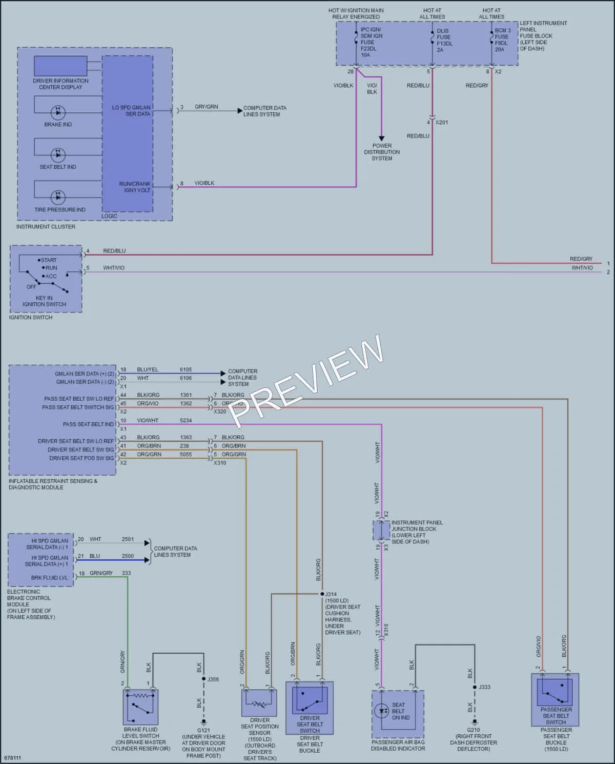 2019 GMC 2500HDSierraDenali Warning Systems wiring diagram preview
