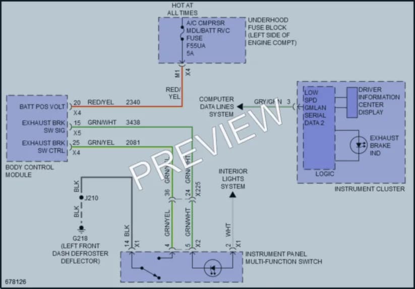 2019 GMC 3500HDSierra Electronic Muffler wiring diagram preview
