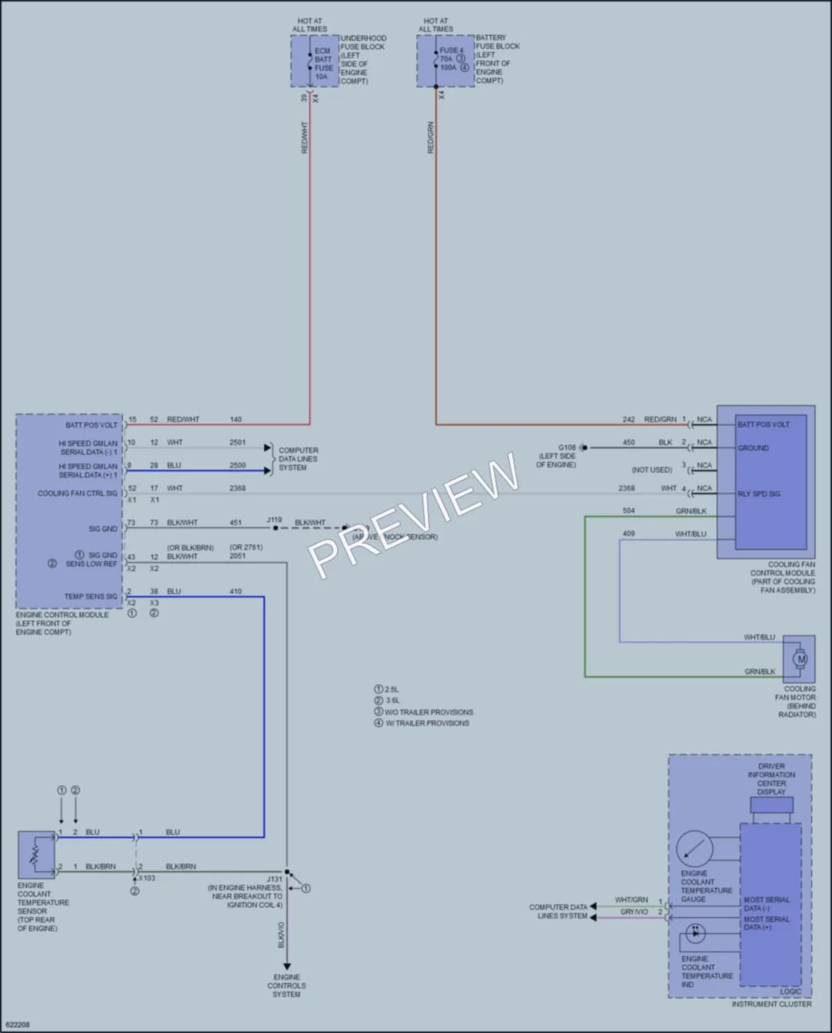 2019 GMC Acadia Cooling Fan wiring diagram preview