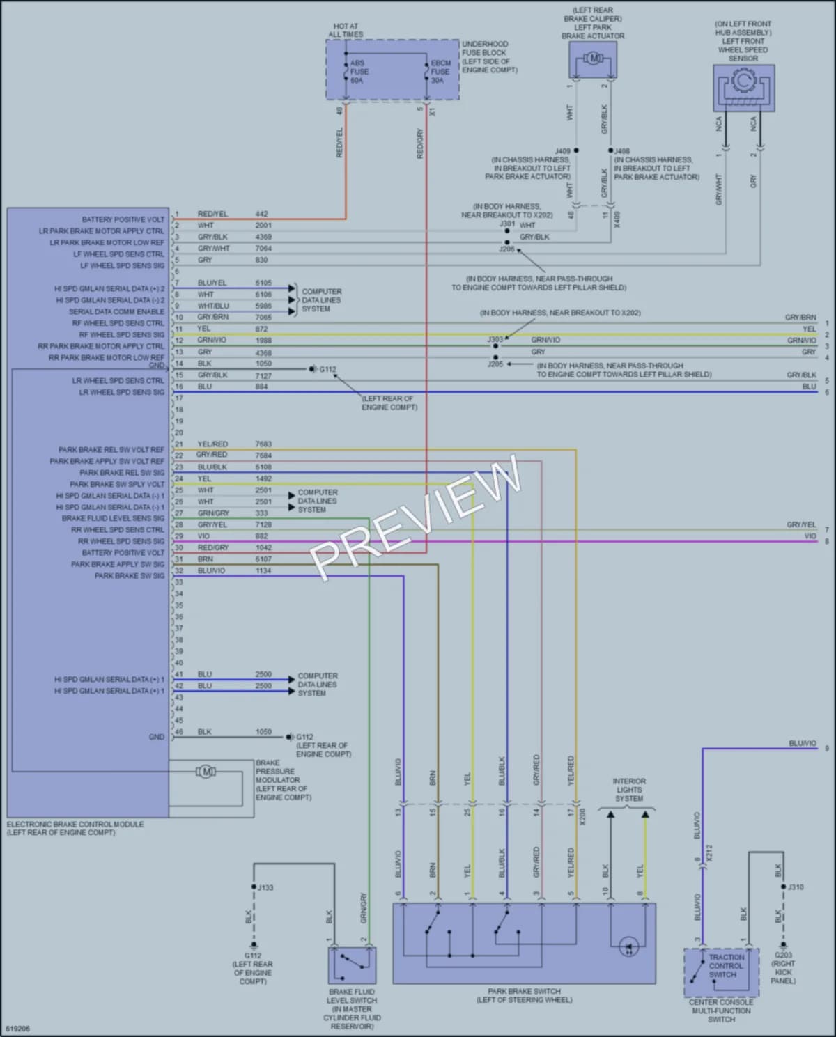 2019 GMC AcadiaDenali Anti Lock Brakes wiring diagram preview