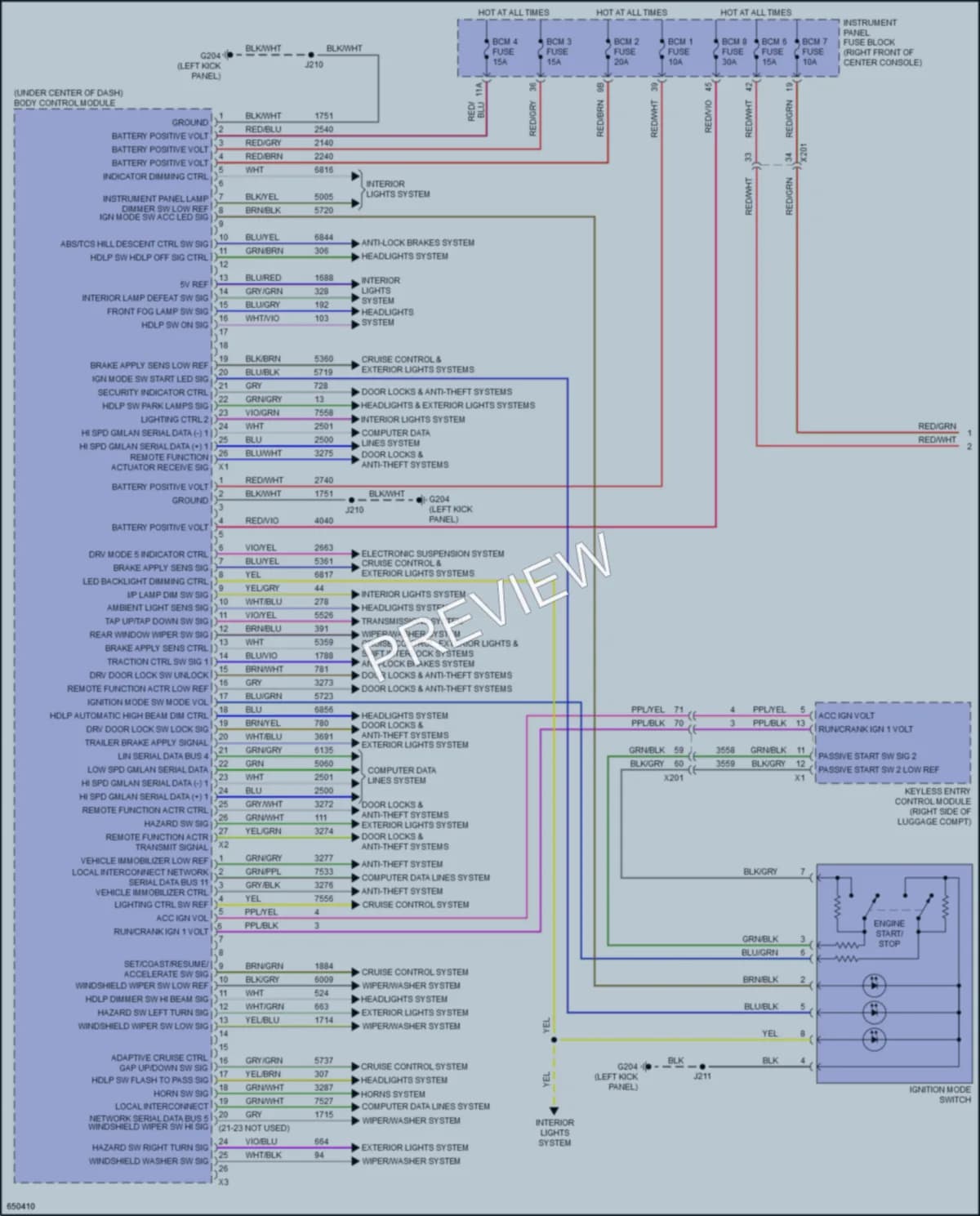 2019 GMC AcadiaDenali Body Control Modules wiring diagram preview