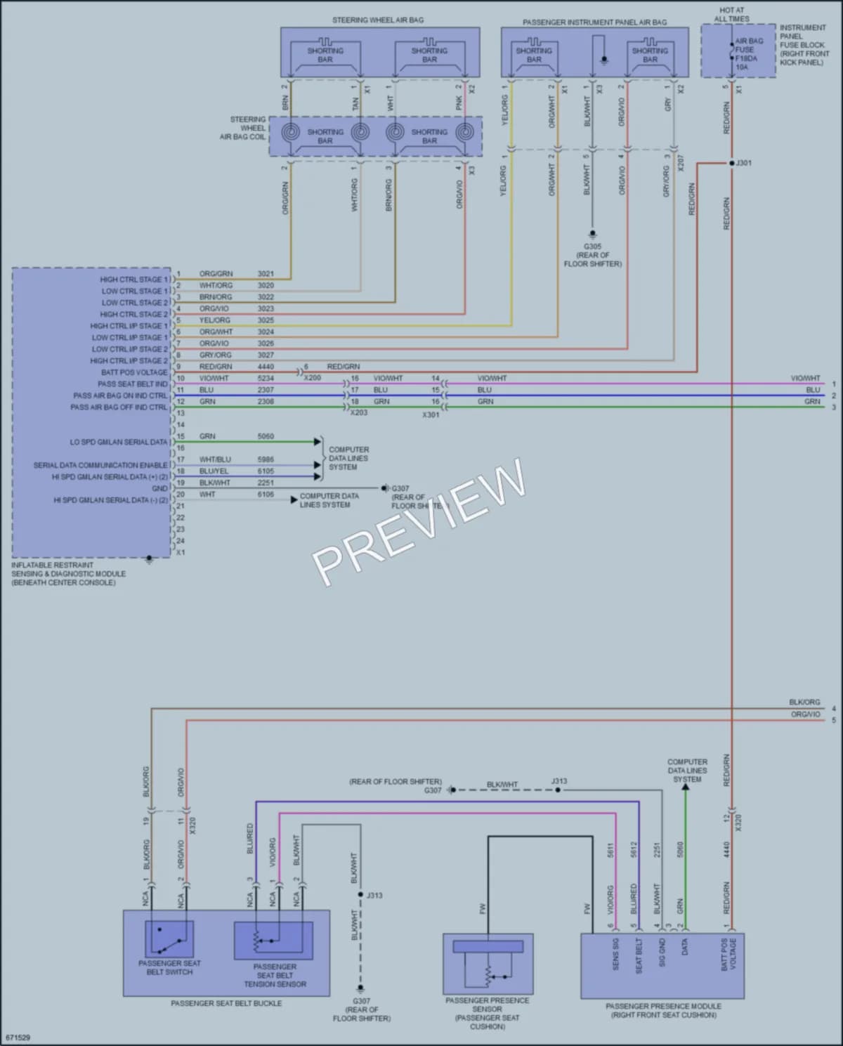 2019 GMC CanyonDenali Supplemental Restraints wiring diagram preview