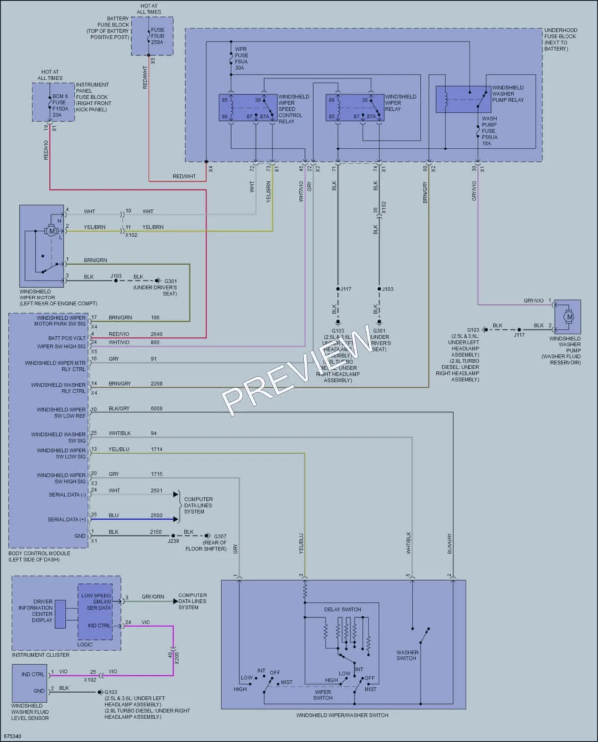 2019 GMC CanyonDenali Wiper Washer wiring diagram preview
