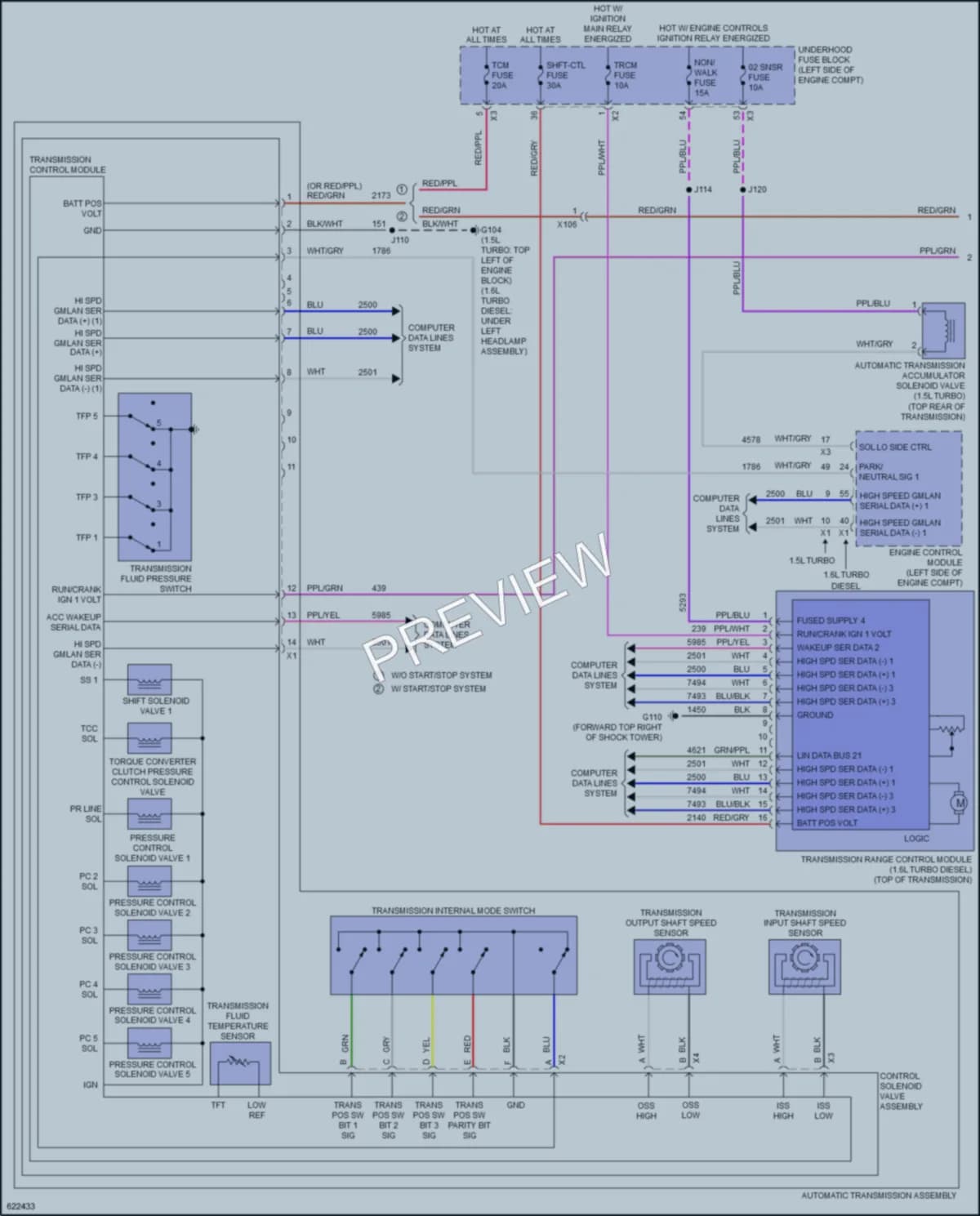 2019 GMC Terrain Transmission wiring diagram preview