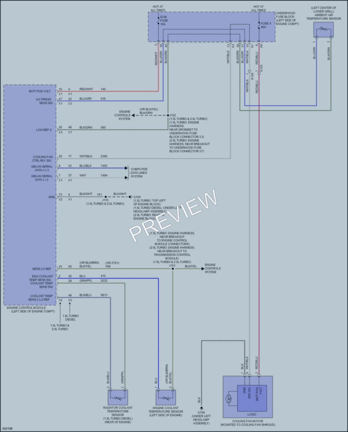 2019 GMC TerrainDenali Cooling Fan wiring diagram preview